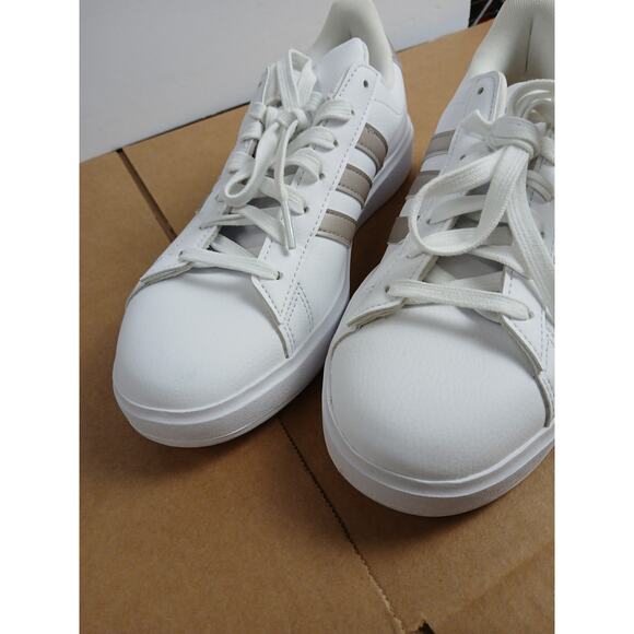 USED adidas Women’s Grand Court 2.0 White Tennis Sneakers Size 7.5 - Picture 3 of 6